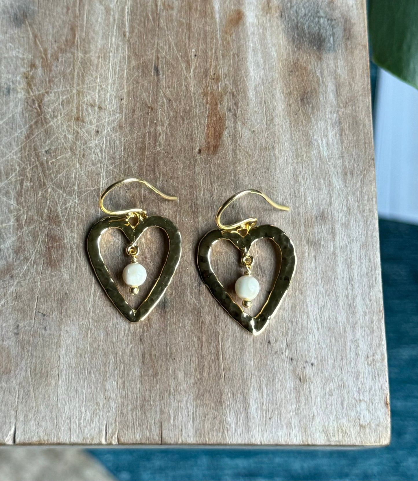 18kt Gold Vermeil Heart Earrings