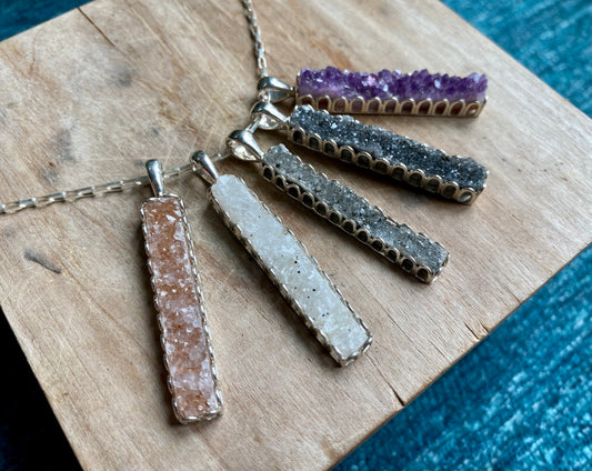 Druzy Bar Pendant