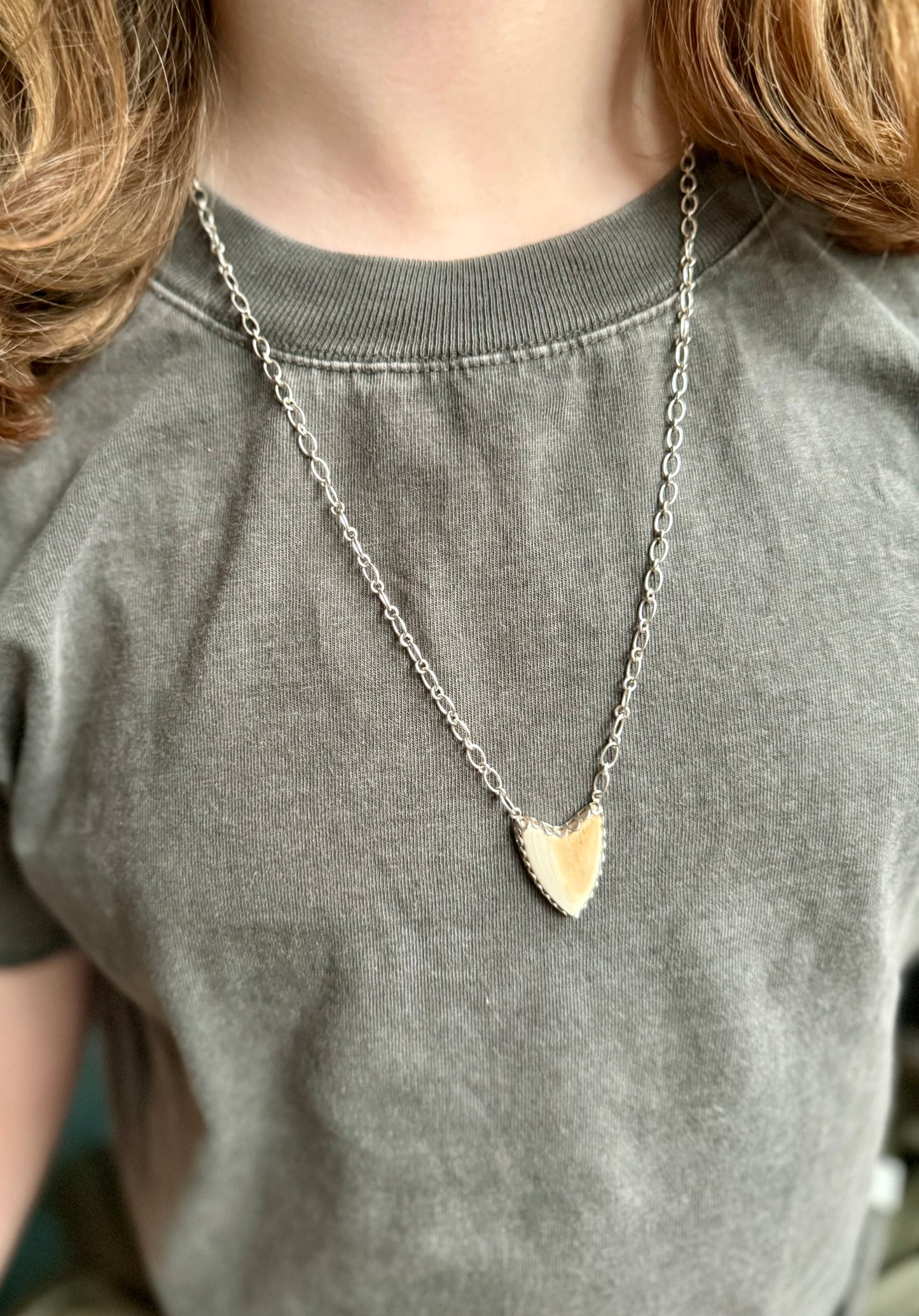 Mammoth Tusk Shield Necklace