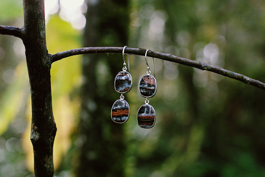 Mammoth Tooth Double Organic Earrings