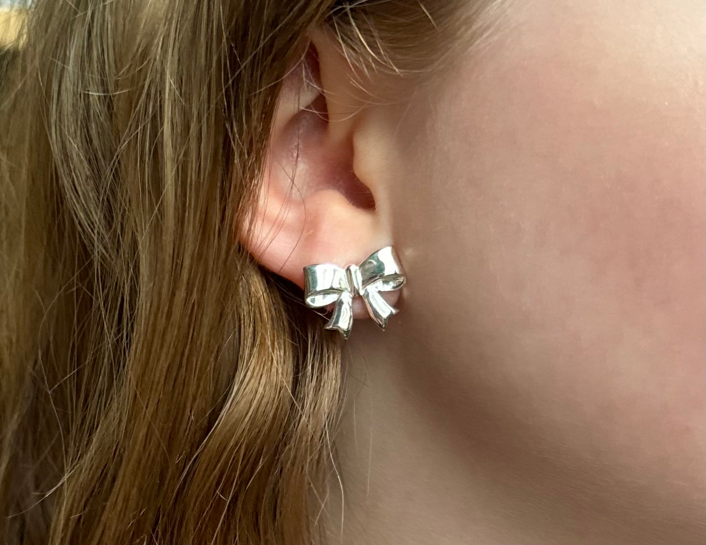 Sterling Silver Bow Earrings